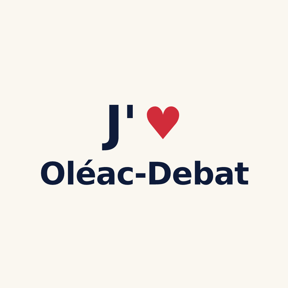 Tasse personnalisée Oléac-Debat — design J'aime Oléac-Debat