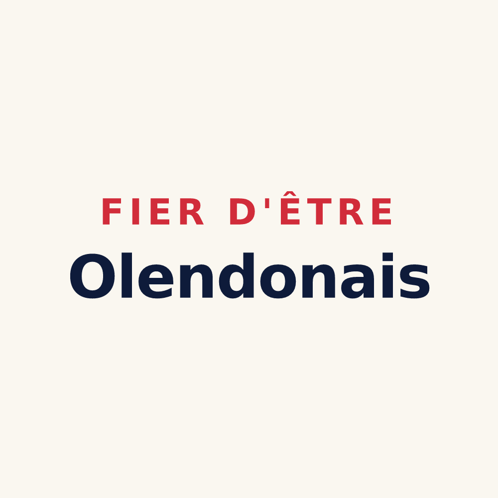 Tasse « Fier d'être Olendonais » — design pour Olendon