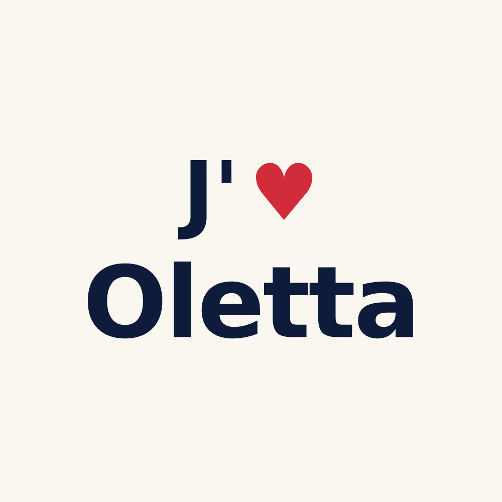 Tasse personnalisée Oletta — design J'aime Oletta
