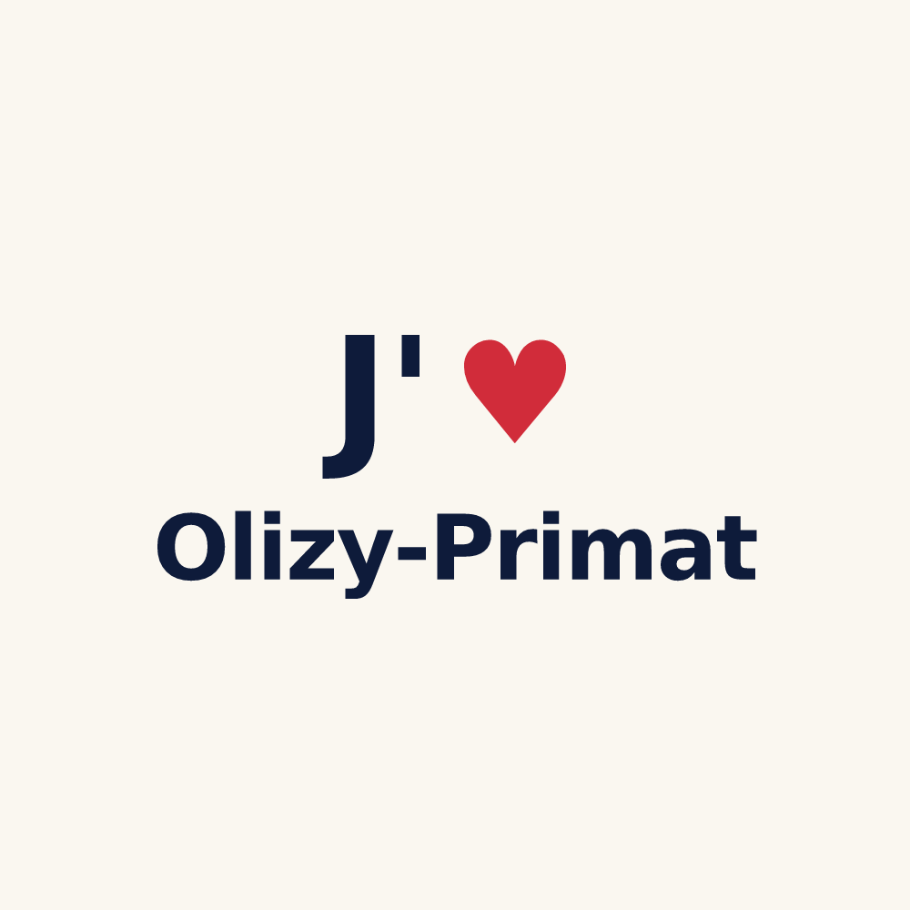 Tasse personnalisée Olizy-Primat — design J'aime Olizy-Primat