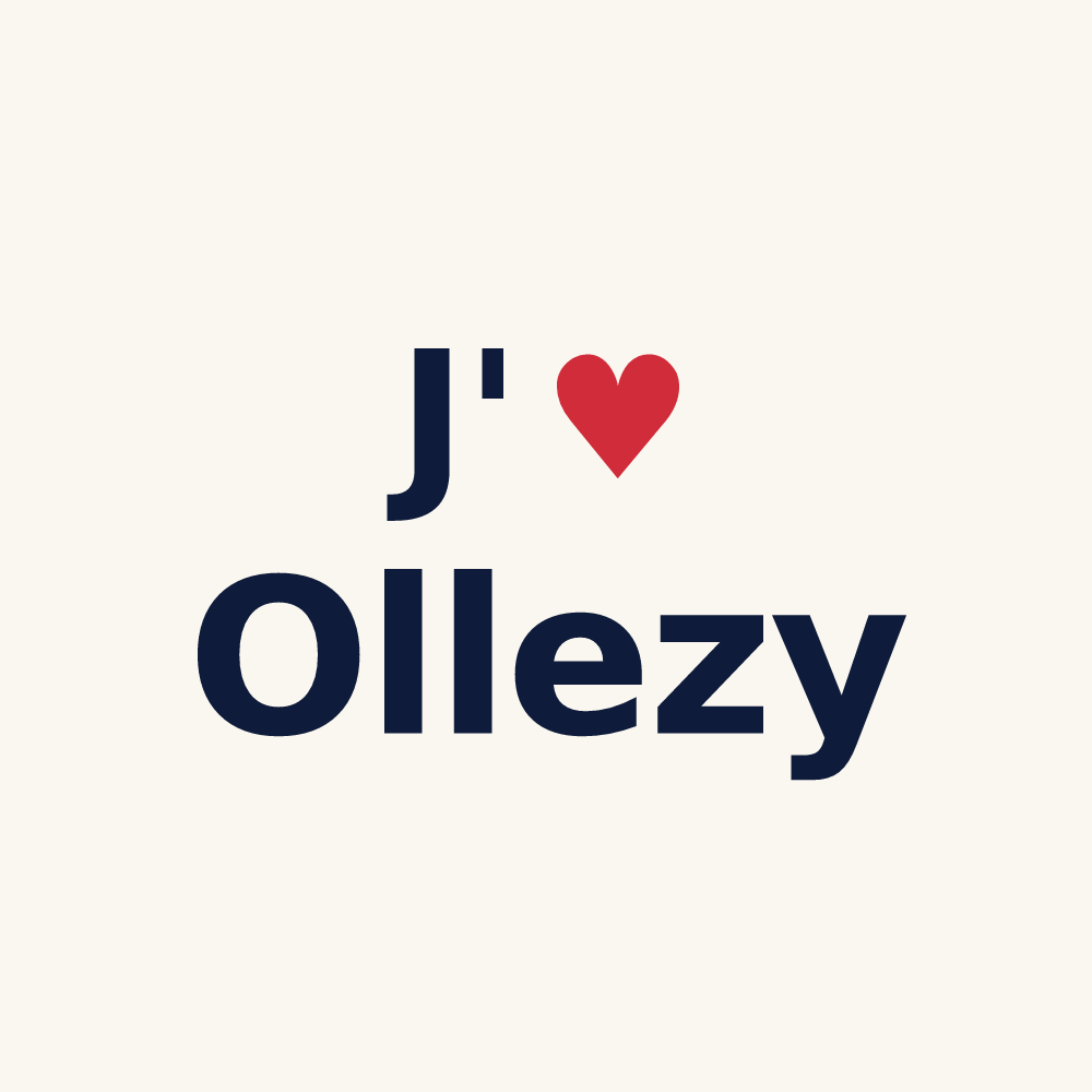 Tasse personnalisée Ollezy — design « J'aime Ollezy » imprimé sur la tasse