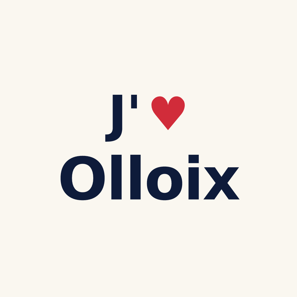 Tasse personnalisée Olloix — design J'aime Olloix