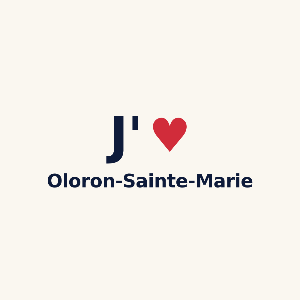 Tasse personnalisée Oloron-Sainte-Marie — design J'aime Oloron-Sainte-Marie