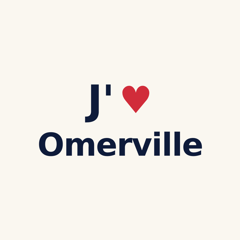 Tasse personnalisée Omerville — design « J'aime Omerville » imprimé sur la tasse