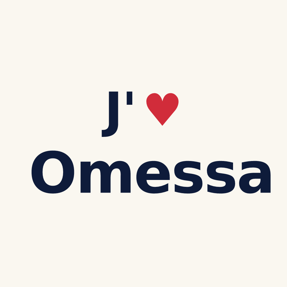 Tasse personnalisée Omessa — design J'aime Omessa