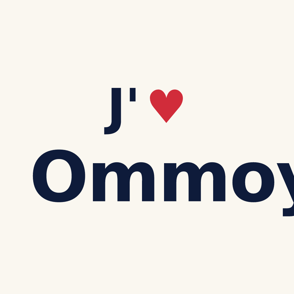 Tasse personnalisée Ommoy — design J'aime Ommoy