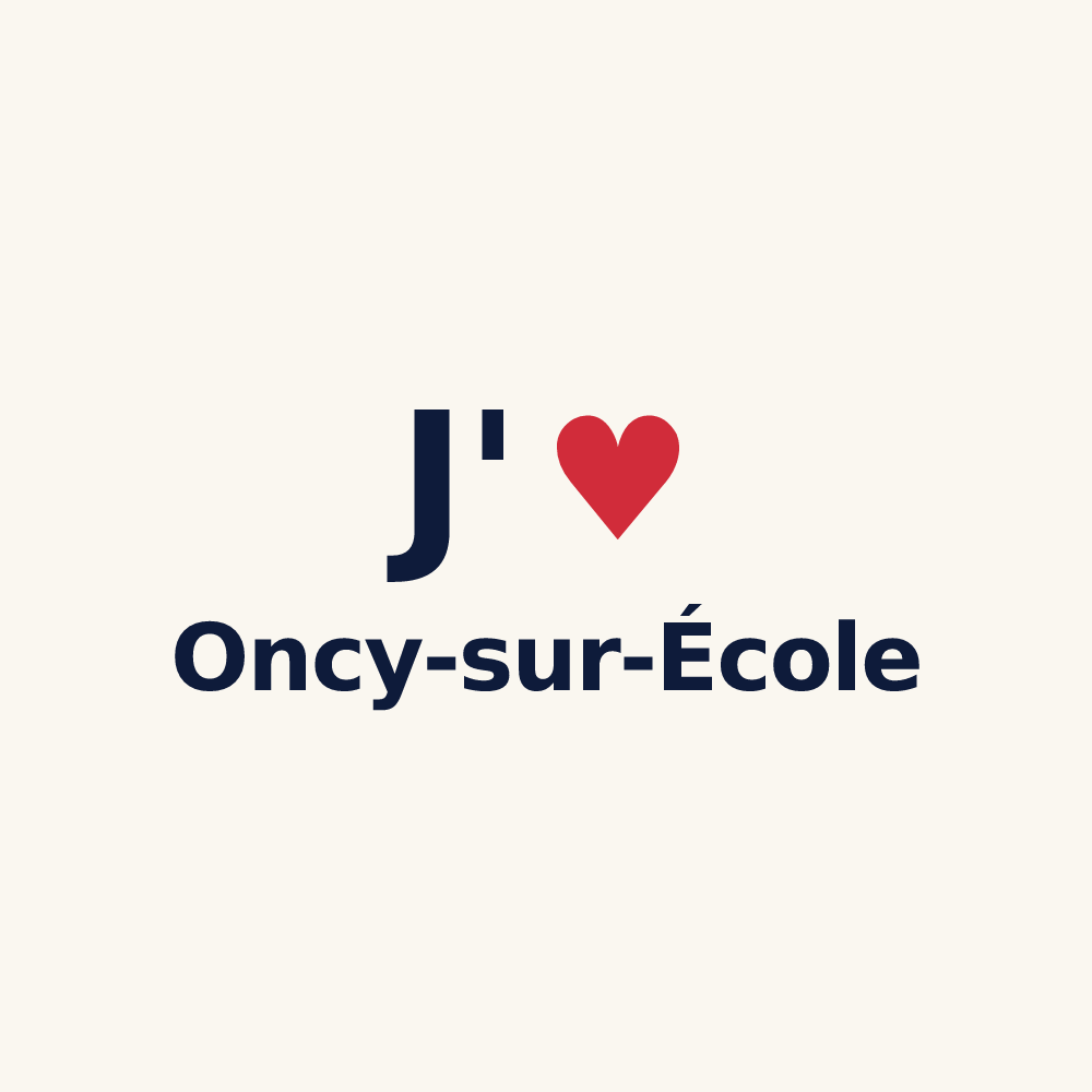 Tasse personnalisée Oncy-sur-École — design J'aime Oncy-sur-École