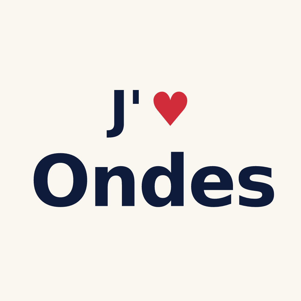 Tasse personnalisée Ondes — design J'aime Ondes