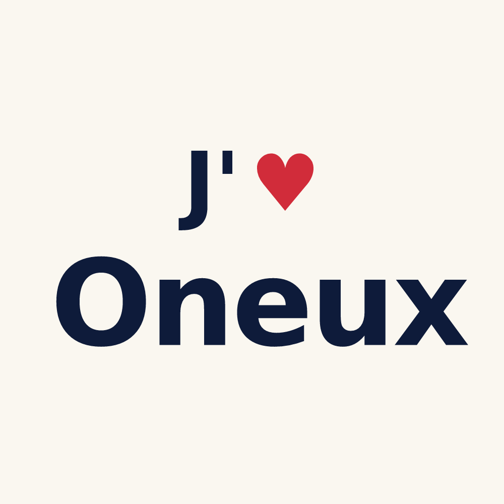 Tasse personnalisée Oneux — design J'aime Oneux