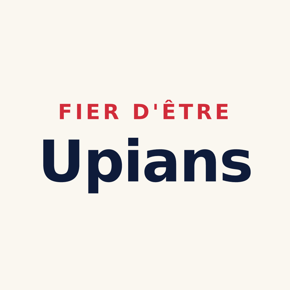 Tasse « Fier d'être Upians » — design pour Opio