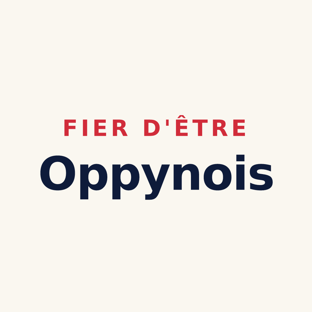 Tasse « Fier d'être Oppynois » — design pour Oppy