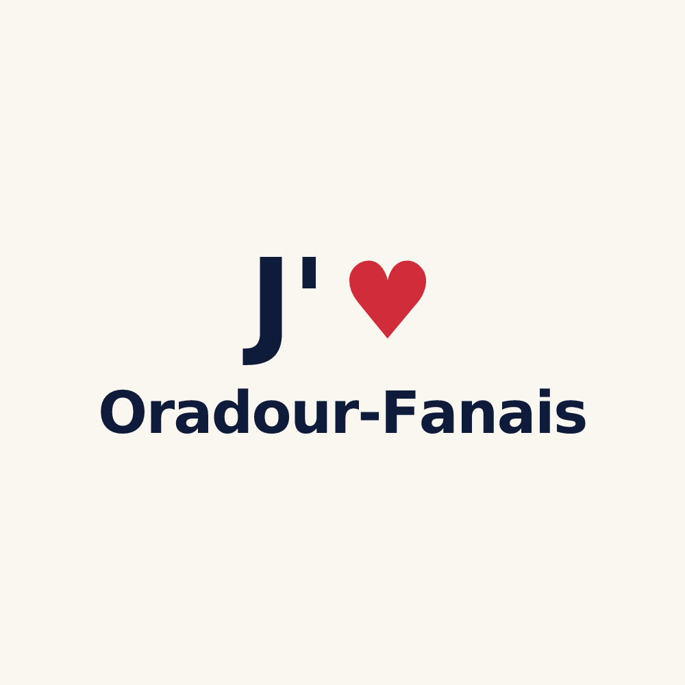 Tasse personnalisée Oradour-Fanais — design J'aime Oradour-Fanais