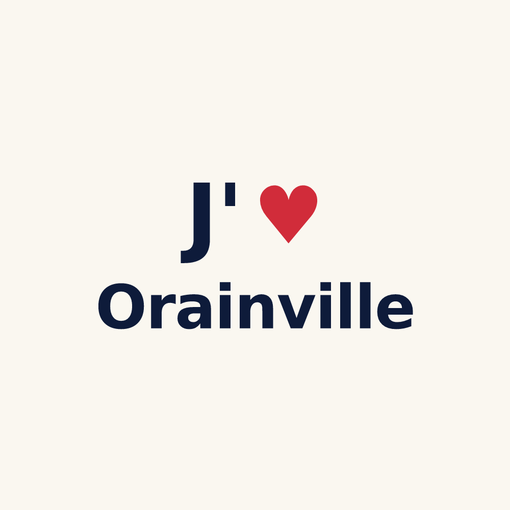 Tasse personnalisée Orainville — design J'aime Orainville