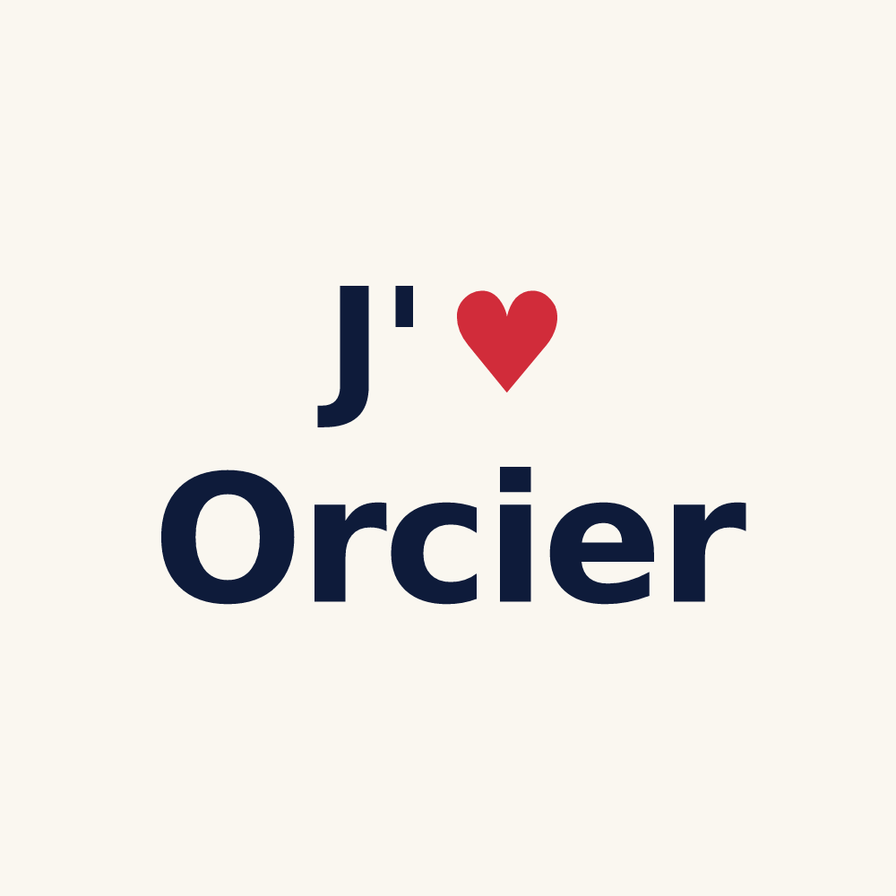 Tasse personnalisée Orcier — design J'aime Orcier