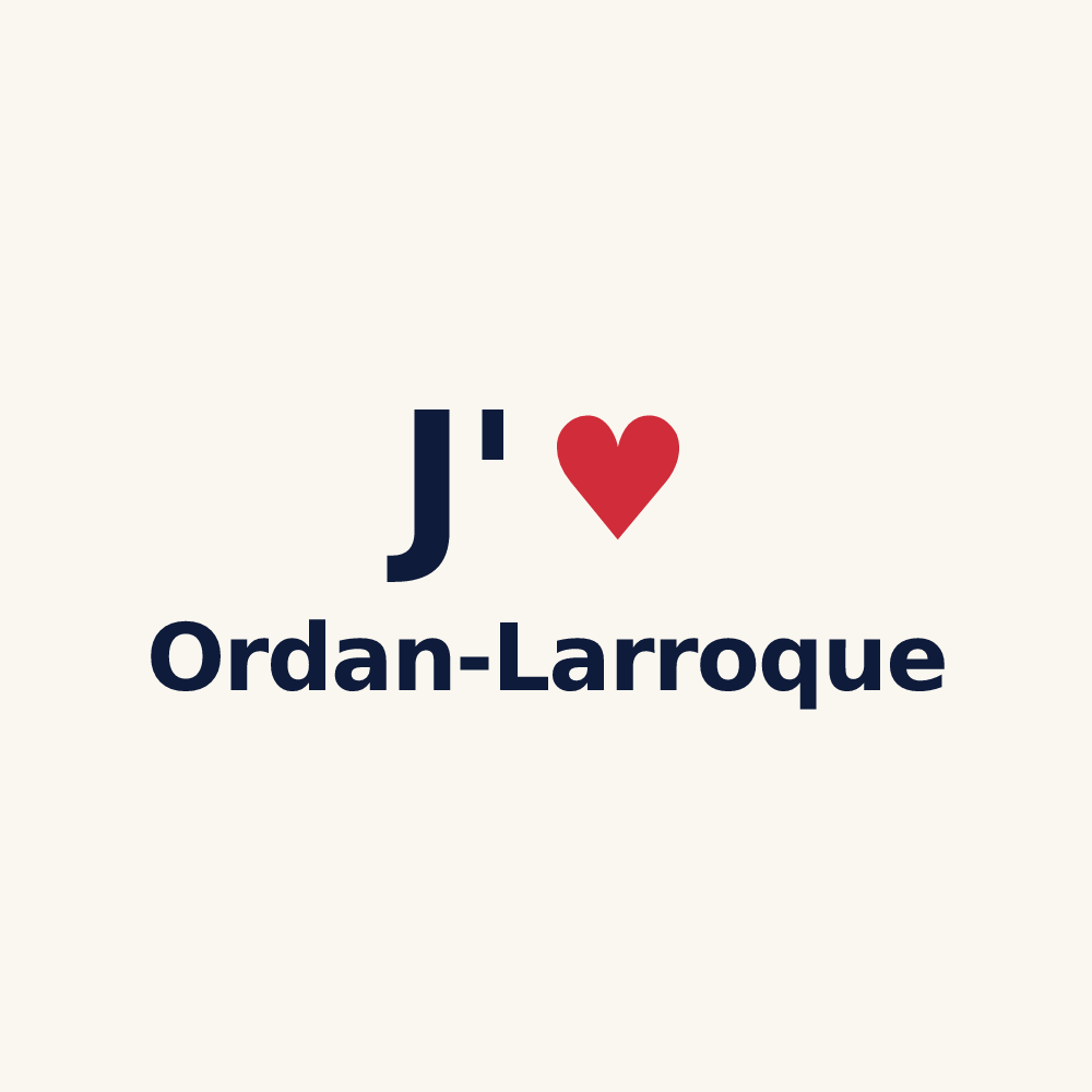 Tasse personnalisée Ordan-Larroque — design J'aime Ordan-Larroque