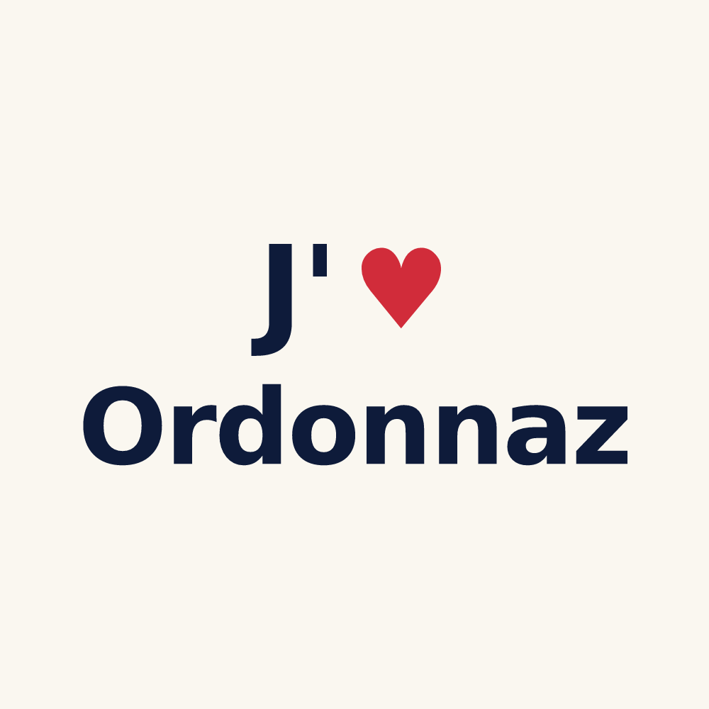 Tasse personnalisée Ordonnaz — design J'aime Ordonnaz