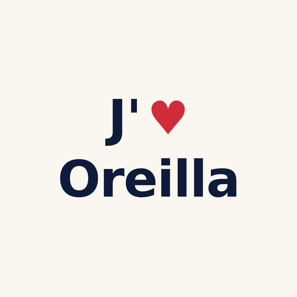 Tasse personnalisée Oreilla — design J'aime Oreilla
