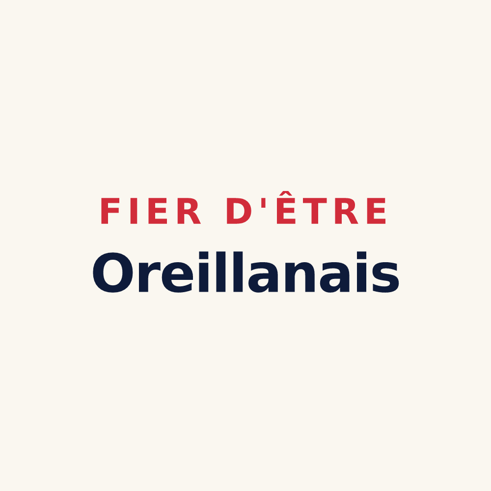 Tasse « Fier d'être Oreillanais » — design pour Oreilla