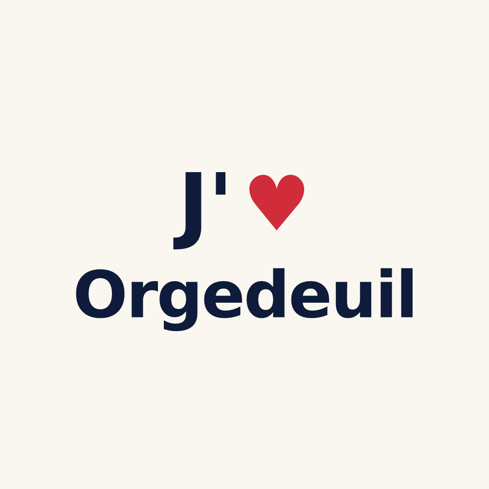 Tasse personnalisée Orgedeuil — design J'aime Orgedeuil