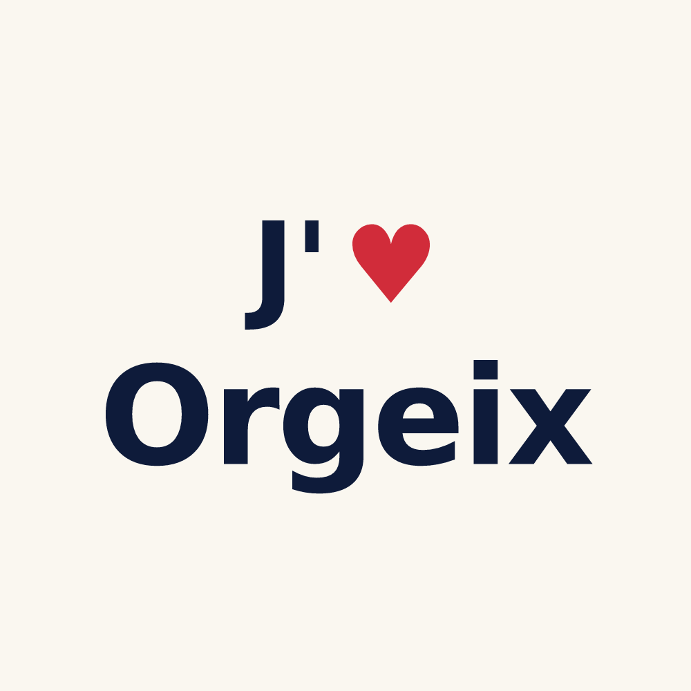 Tasse personnalisée Orgeix — design J'aime Orgeix