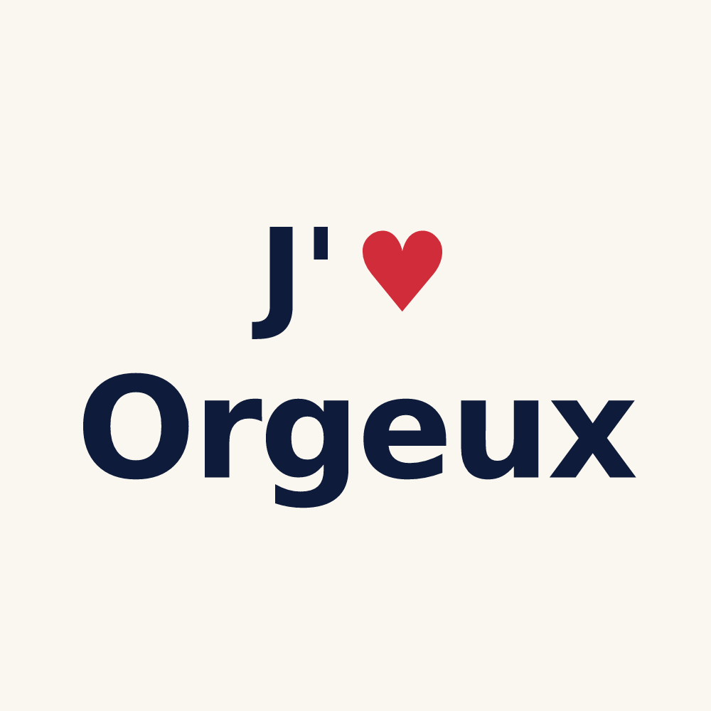 Tasse personnalisée Orgeux — design « J'aime Orgeux » imprimé sur la tasse