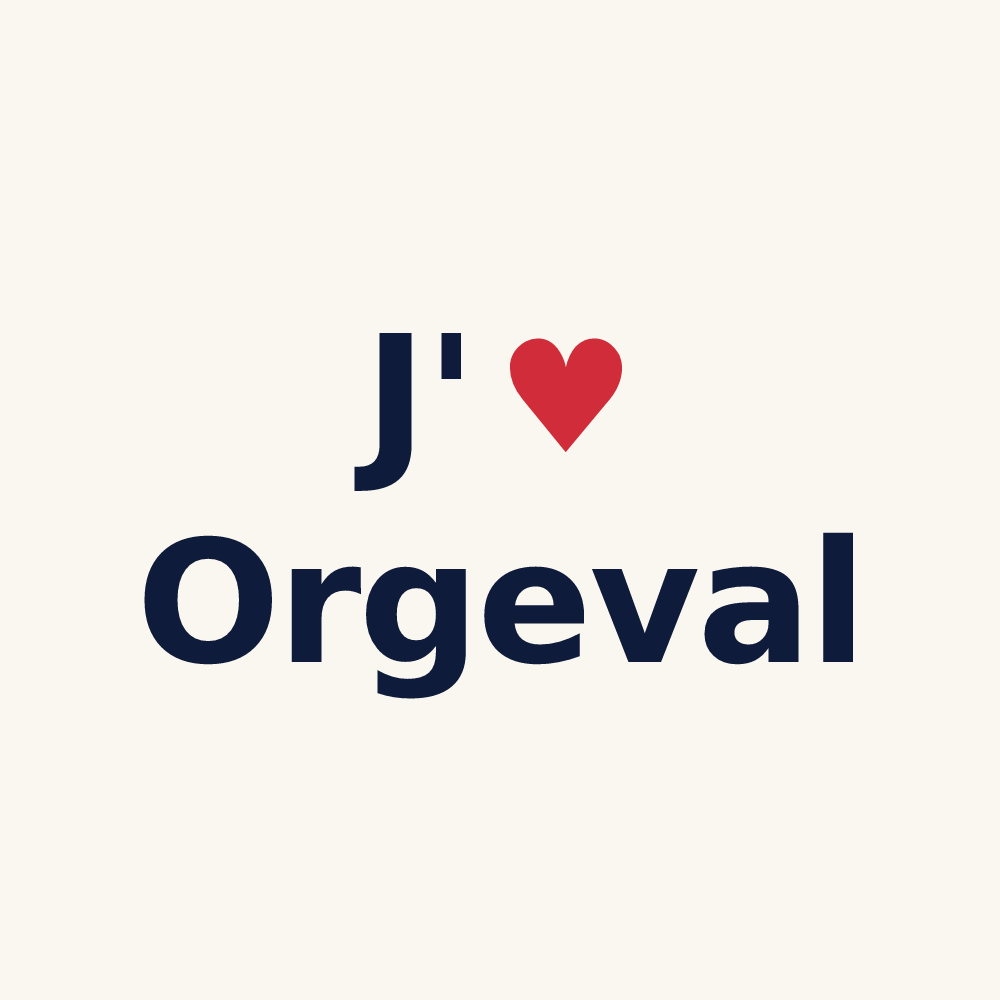Tasse personnalisée Orgeval — design J'aime Orgeval