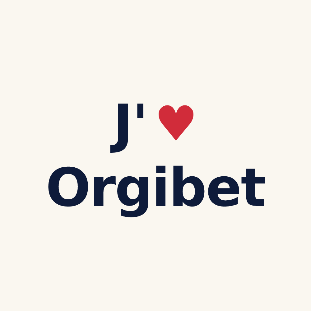 Tasse personnalisée Orgibet — design J'aime Orgibet