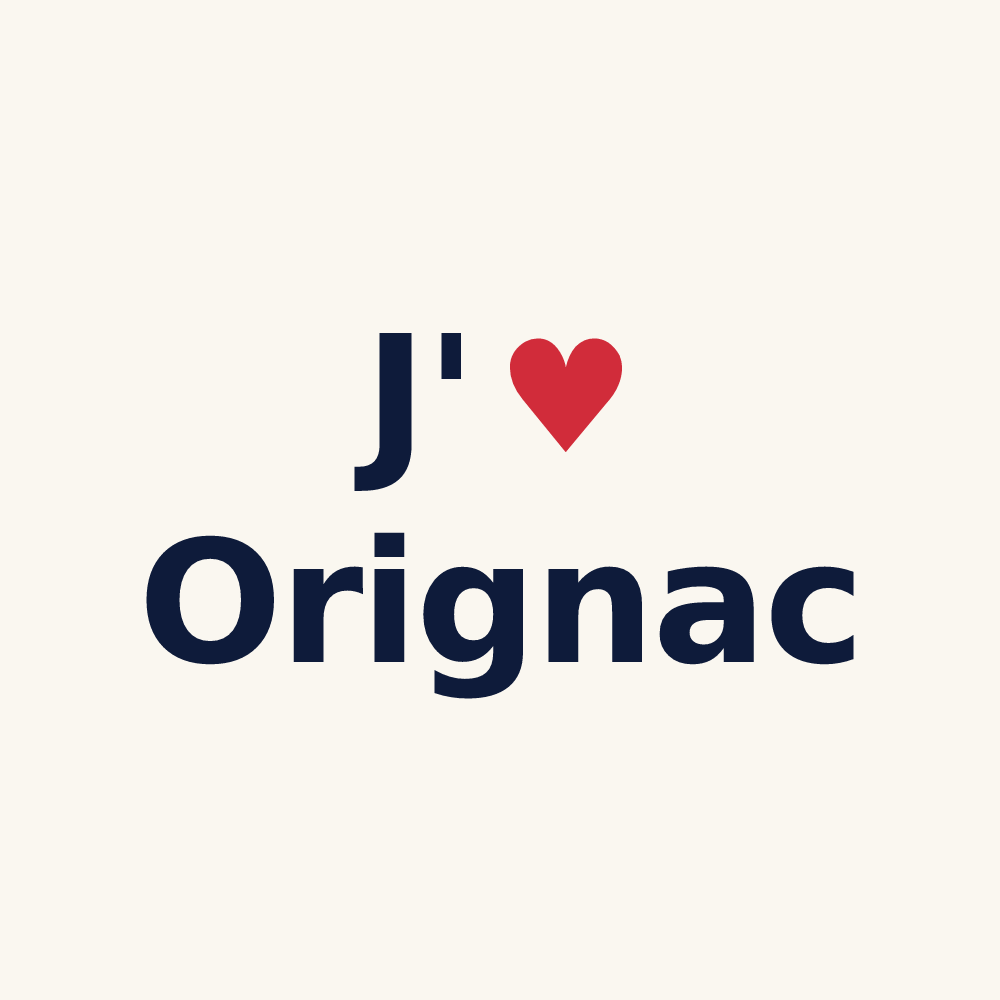 Tasse personnalisée Orignac — design J'aime Orignac