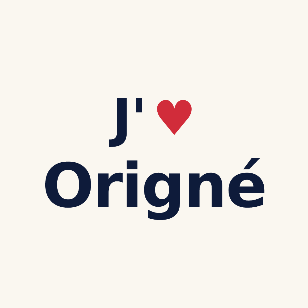Tasse personnalisée Origné — design J'aime Origné