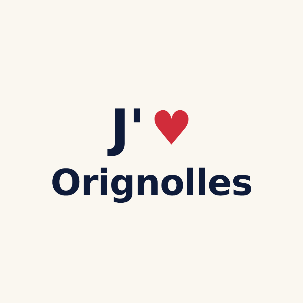 Tasse personnalisée Orignolles — design J'aime Orignolles