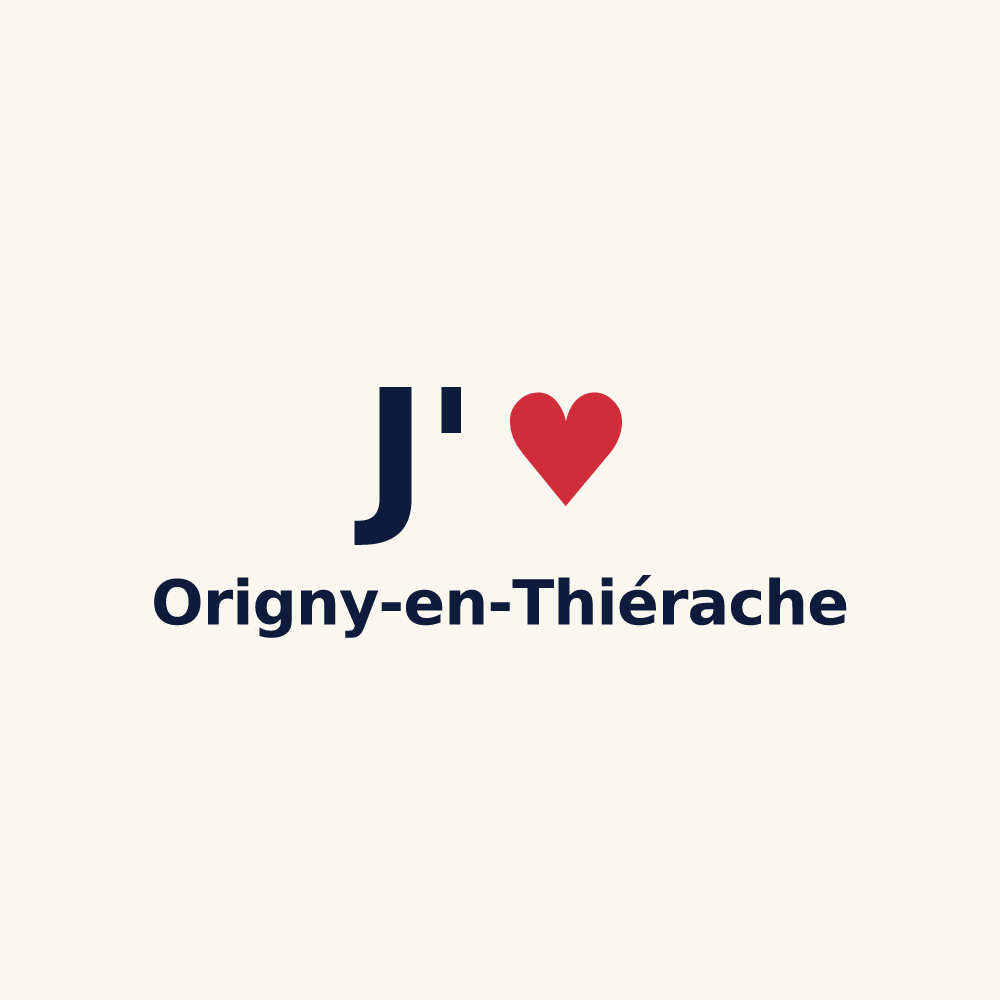 Tasse personnalisée Origny-en-Thiérache — design J'aime Origny-en-Thiérache