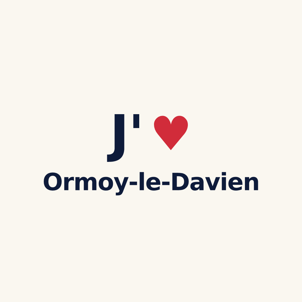 Tasse personnalisée Ormoy-le-Davien — design J'aime Ormoy-le-Davien