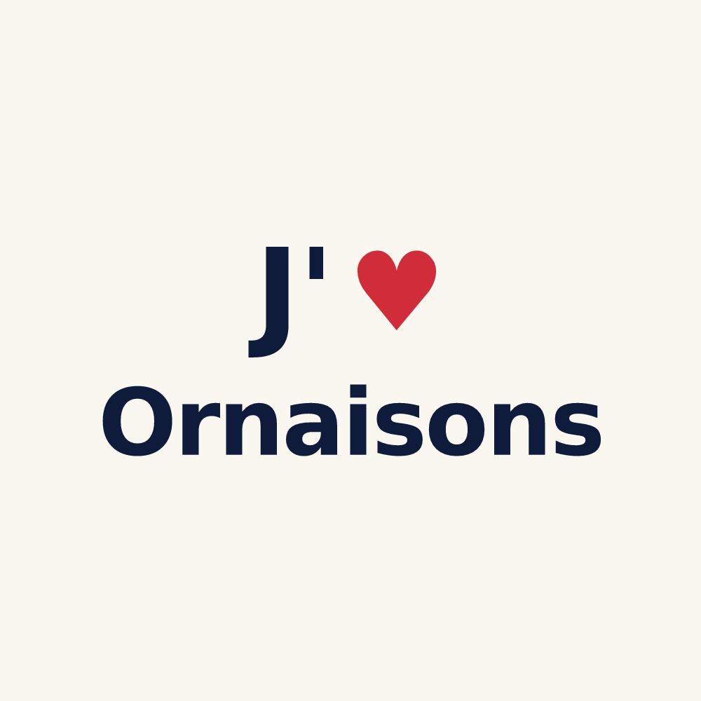Tasse personnalisée Ornaisons — design J'aime Ornaisons