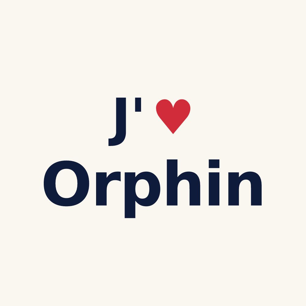 Tasse personnalisée Orphin — design « J'aime Orphin » imprimé sur la tasse