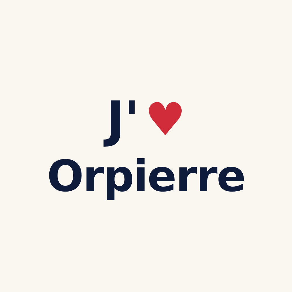 Tasse personnalisée Orpierre — design J'aime Orpierre