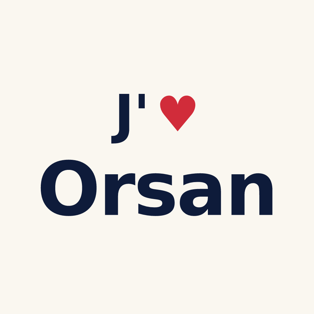 Tasse personnalisée Orsan — design J'aime Orsan