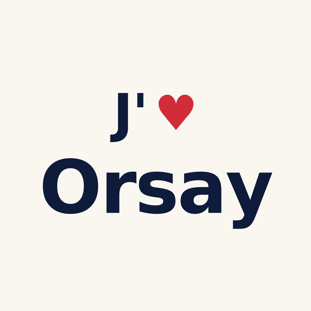 Tasse personnalisée Orsay — design « J'aime Orsay » imprimé sur la tasse