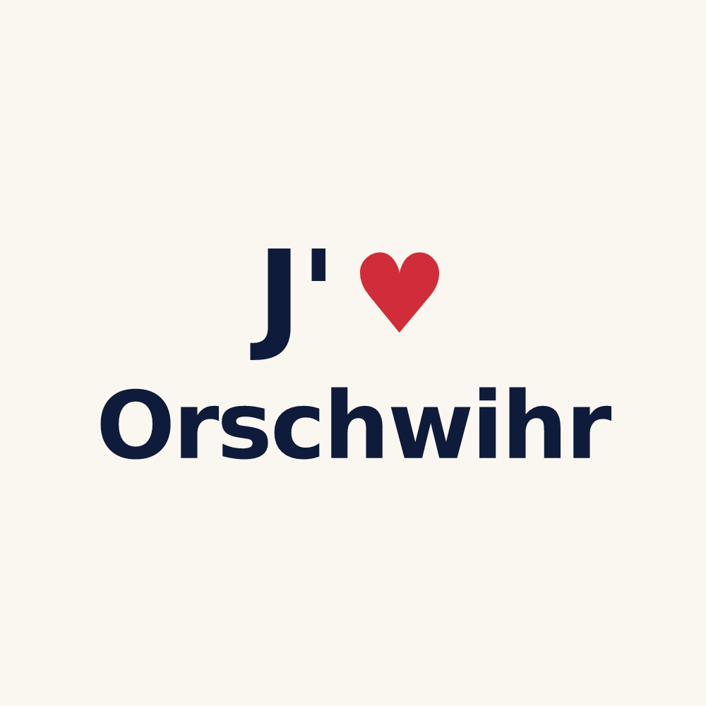 Tasse personnalisée Orschwihr — design J'aime Orschwihr