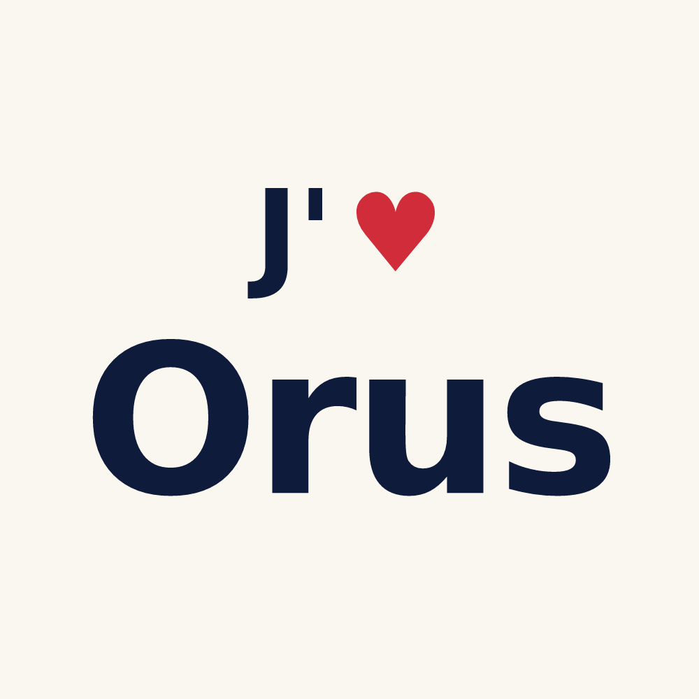 Tasse personnalisée Orus — design J'aime Orus