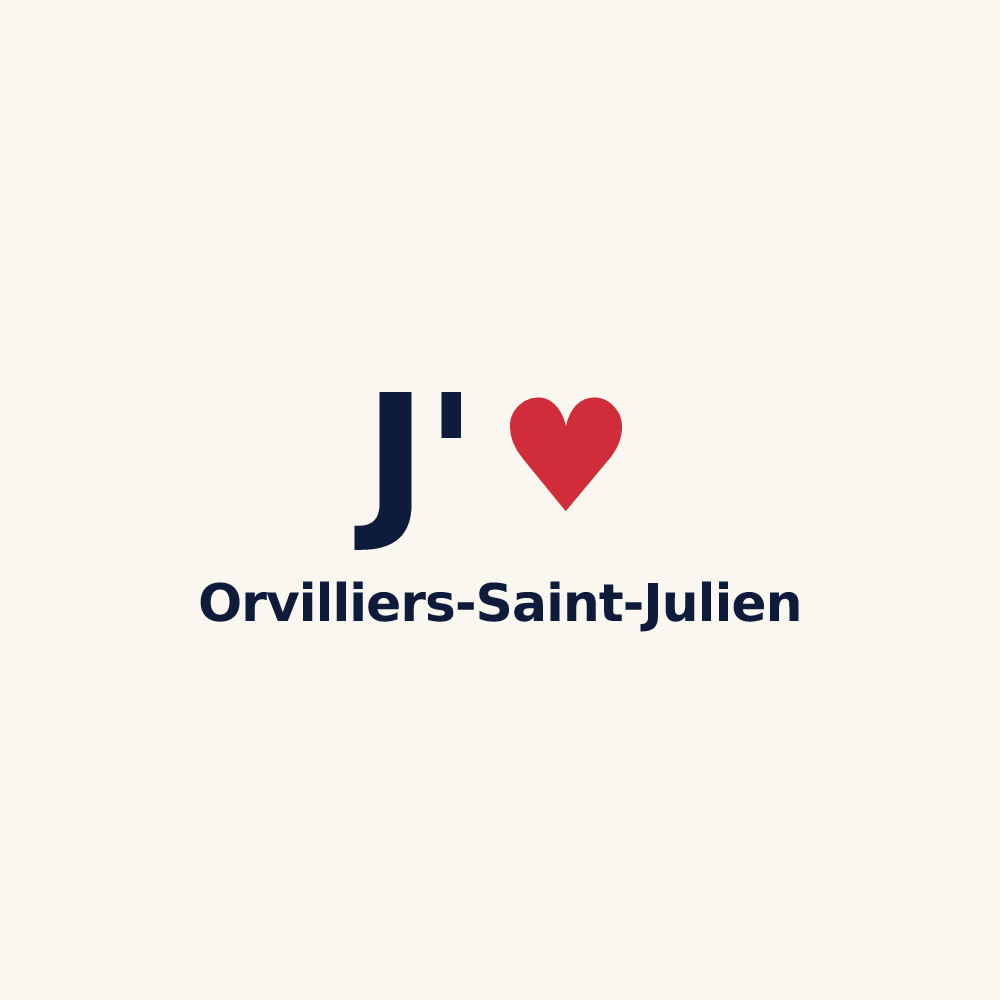 Tasse personnalisée Orvilliers-Saint-Julien — design J'aime Orvilliers-Saint-Julien