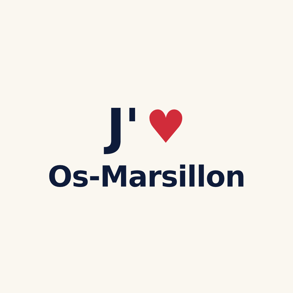Tasse personnalisée Os-Marsillon — design J'aime Os-Marsillon