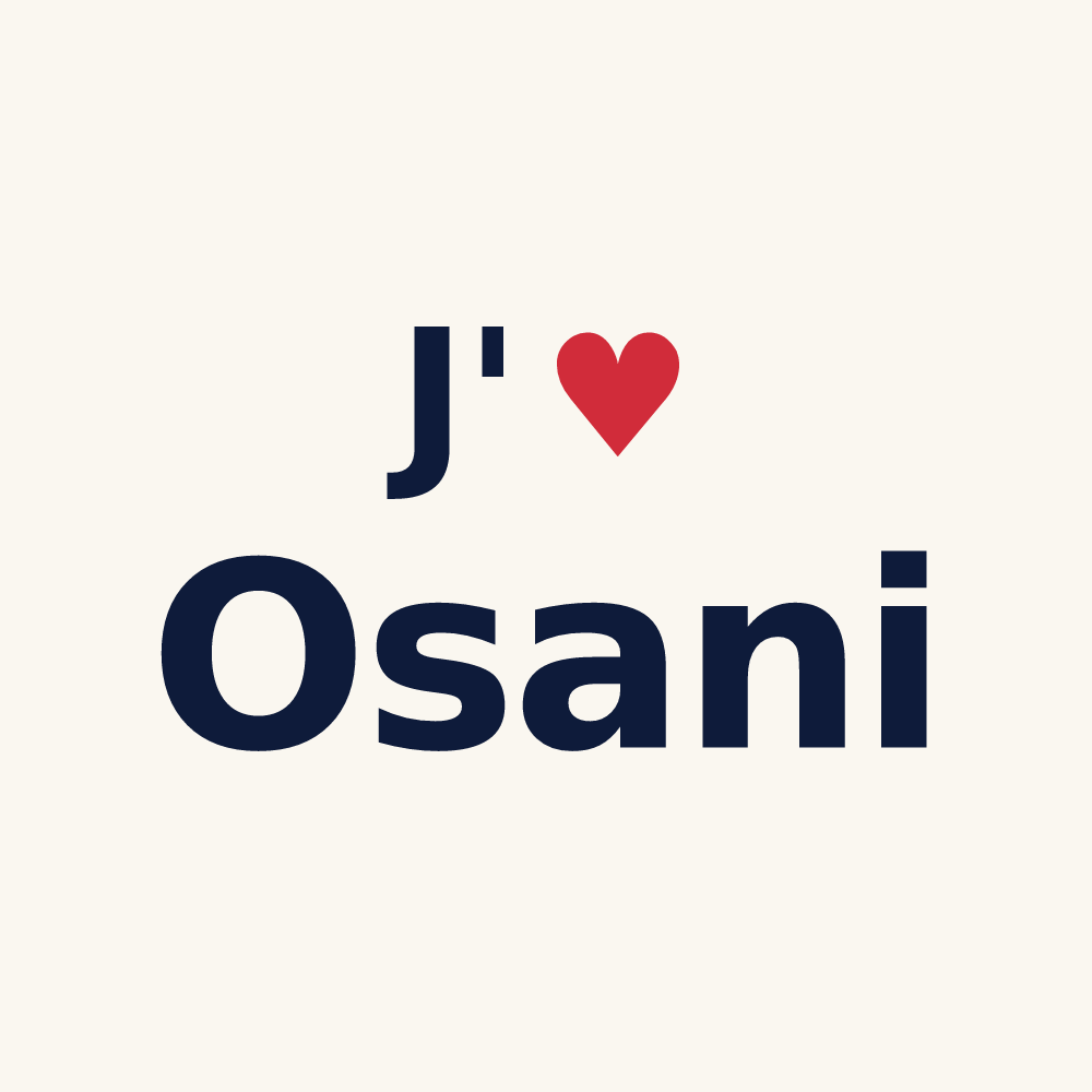 Tasse personnalisée Osani — design J'aime Osani