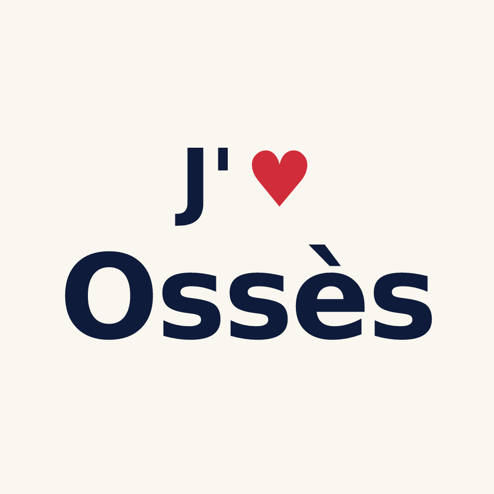 Tasse personnalisée Ossès — design « J'aime Ossès » imprimé sur la tasse