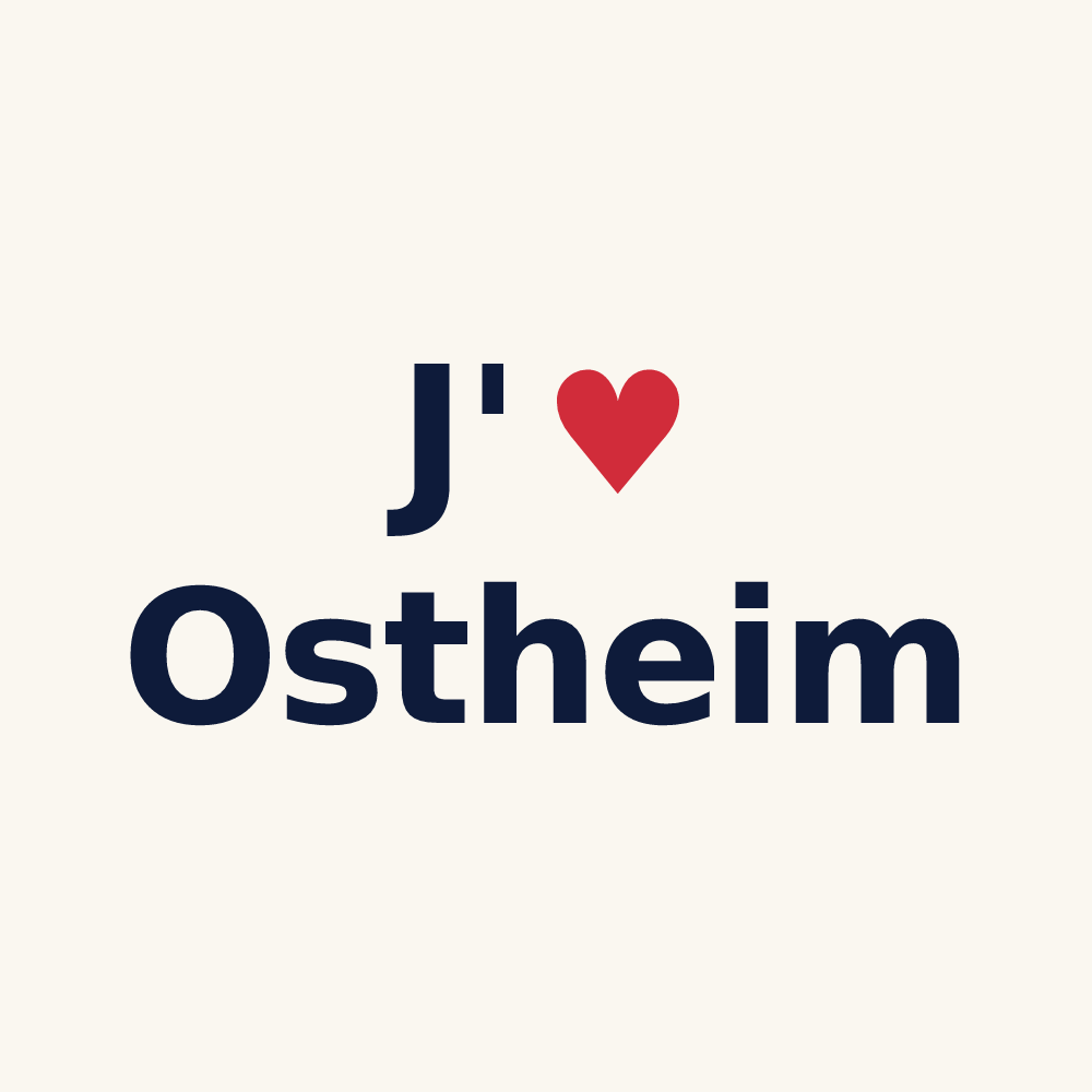 Tasse personnalisée Ostheim — design J'aime Ostheim