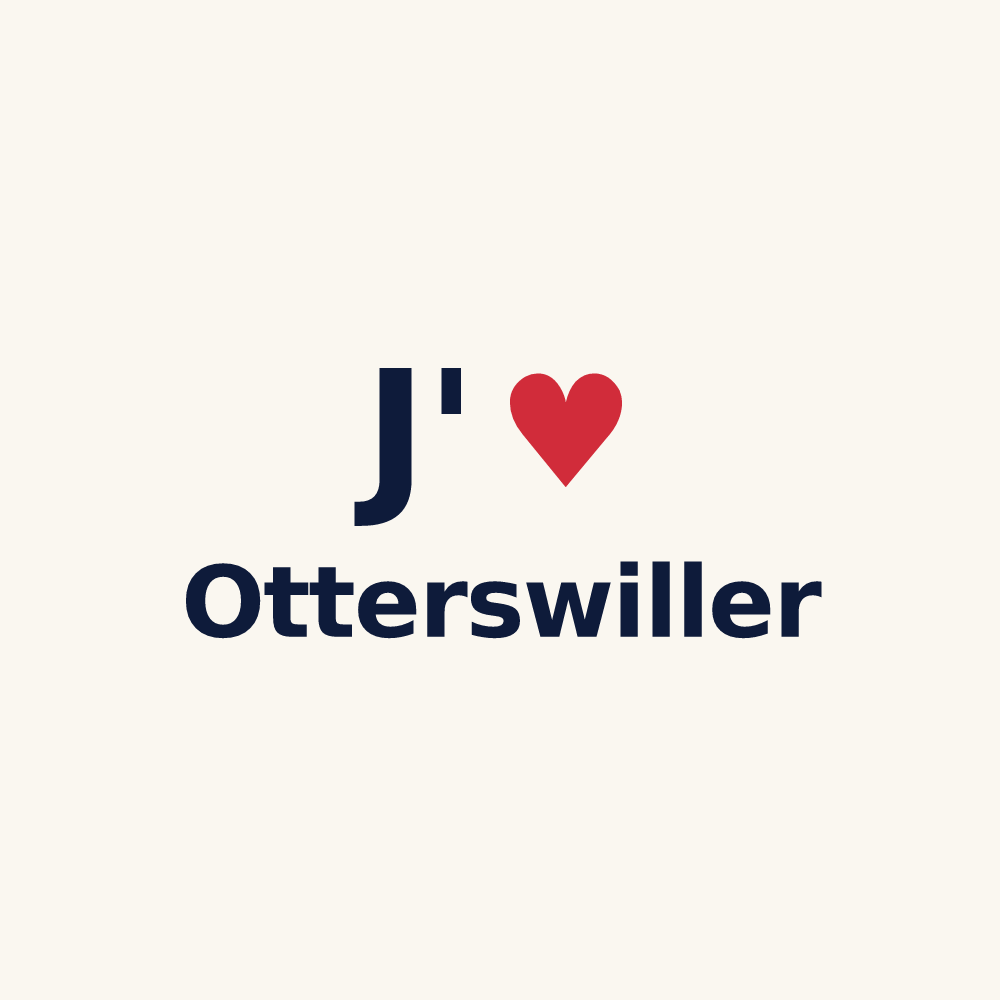 Tasse personnalisée Otterswiller — design « J'aime Otterswiller » imprimé sur la tasse