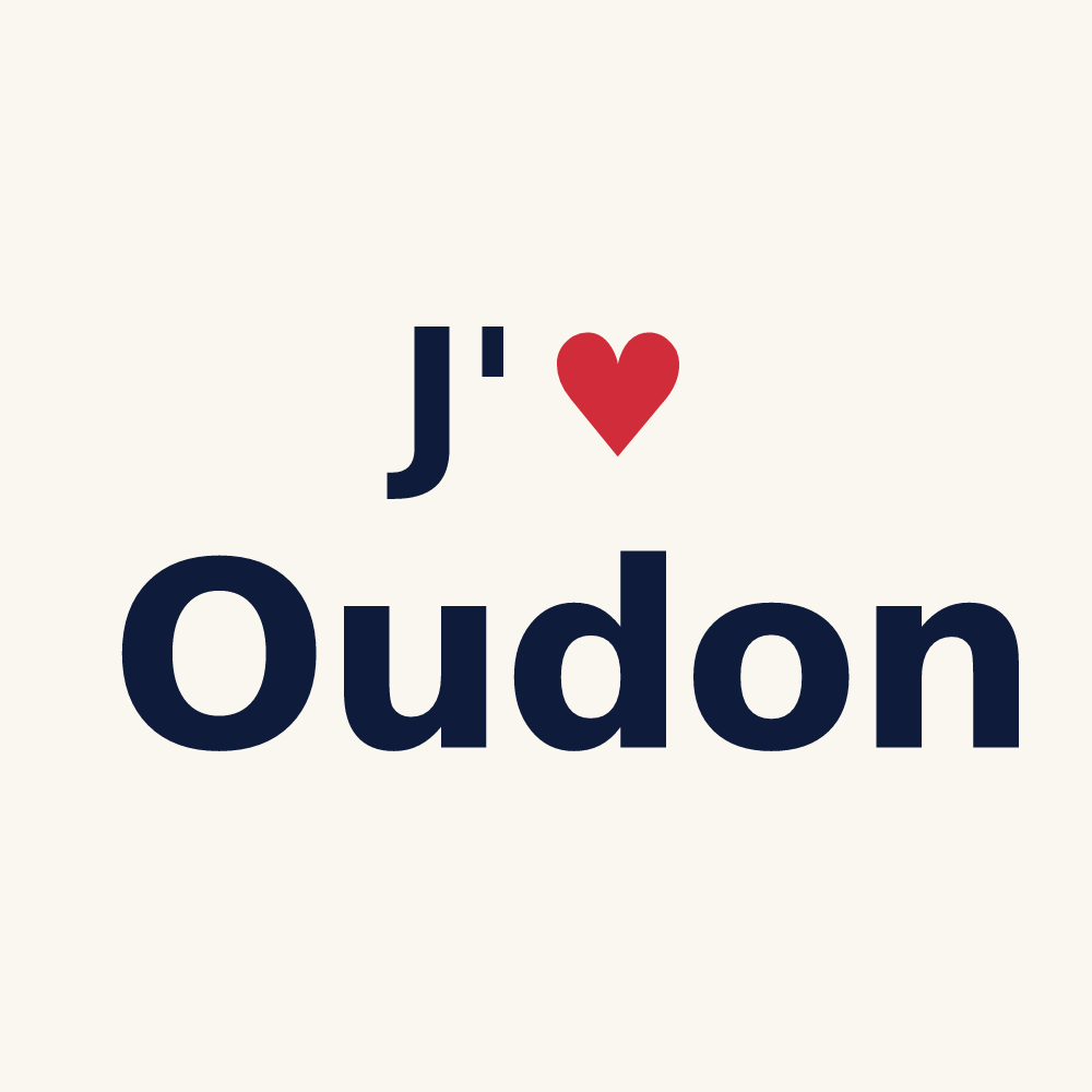 Tasse personnalisée Oudon — design J'aime Oudon