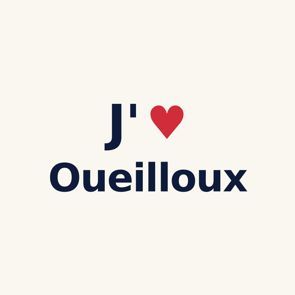 Tasse personnalisée Oueilloux — design J'aime Oueilloux