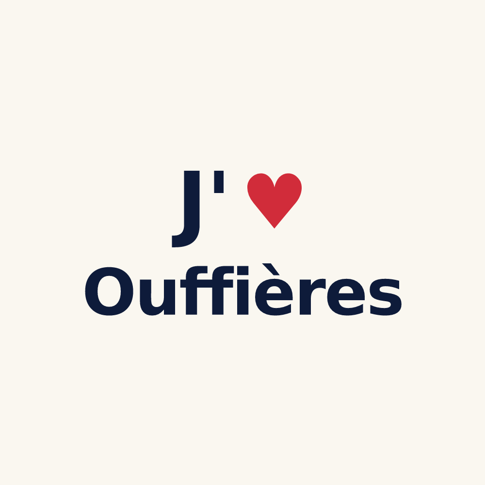 Tasse personnalisée Ouffières — design J'aime Ouffières
