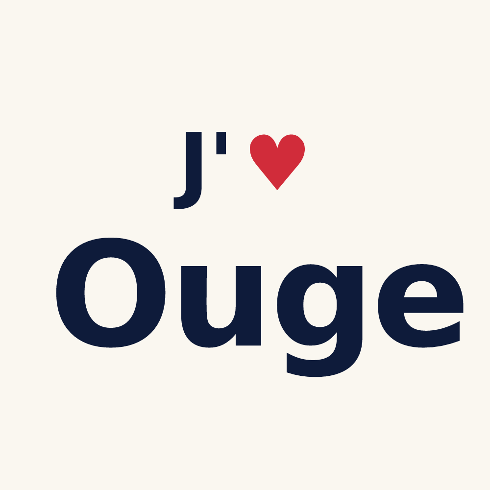 Tasse personnalisée Ouge — design J'aime Ouge