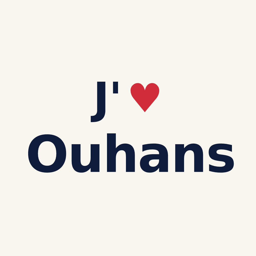 Tasse personnalisée Ouhans — design J'aime Ouhans